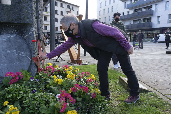 Maribi Arregi, gaur Zizurkilen egindako omenaldian. (Jon URBE/FOKU)