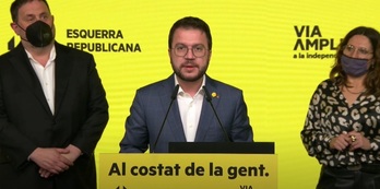 Aragonès sale a valorar los resultados. (Europa PRESS)