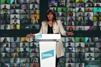 La candidata de JxXCat, Laura Borràs. (Lluis GENE/AFP)