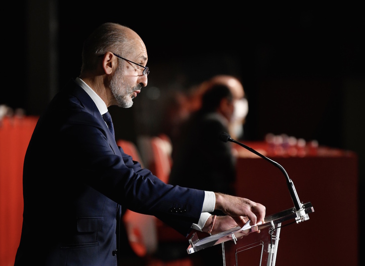 Elizegi en la Asamblea realizada en diciembre de 2020. (@AthleticClub)