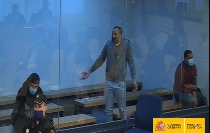 Los tres acusados, en una sesión del juicio. (AUDIENCIA NACIONAL)