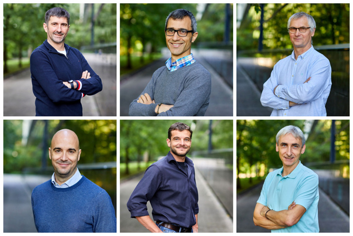 CIC nanoGUNEko sei ikertzaile hauek munduko garrantzitsuenen artean daude. (CIC nanoGUNE)