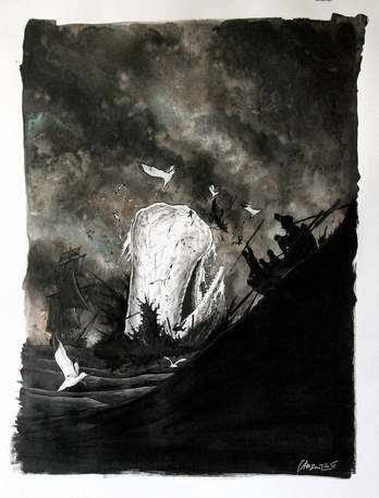Ilustración de «Moby Dick», la novela gráfica de Chabouté es una de las mejores plasmaciones de la obra de Melville. (Norma Editorial)