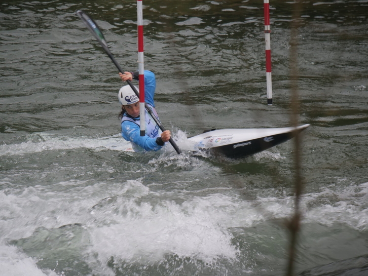Maialen Chourraut en la prueba de Mondariz. (@BATbasqueteam)