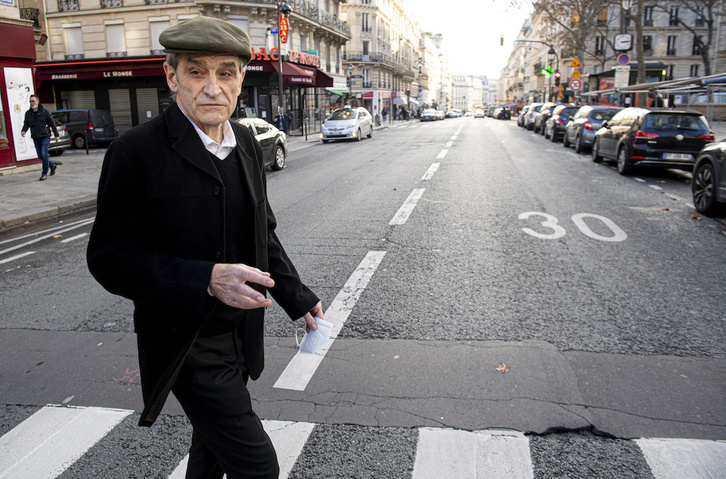 Josu Urrutikoetxea, en una fotografía realizada el 17 de diciembre en París. (Jagoba MANTEROLA/FOKU)