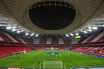Partido en San Mamés entre Athletic y Villarreal. (Aritz LOIOLA / FOKU)