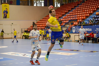 Kauldi Odriozola, convocado por la selección española, es uno de los puntales de Bidasoa para la Copa. (Gorka RUBIO/FOKU)