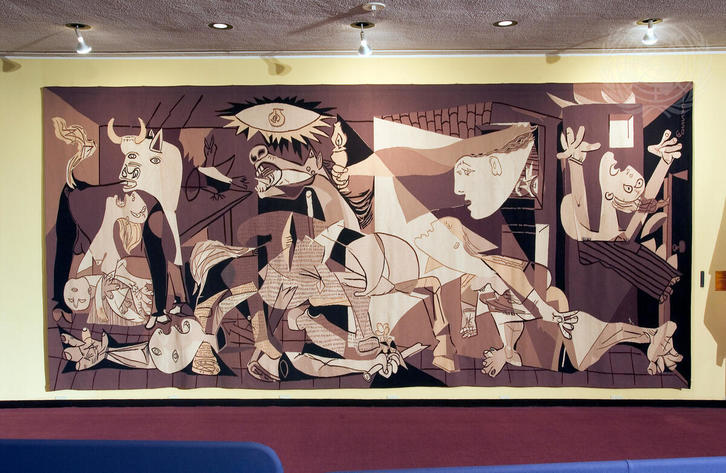 El tapiz del Guernica que presidió la ONU durante 35 años. (ONU)