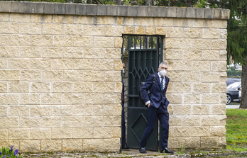 El ministro de Interior, Grande-Marlaska, la pasada semana en Gasteiz. (Jaizki FONTANEDA | FOKU)