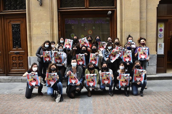 Integrantes de Euskal Herriko Bilgune Feminista. (EH Bilgune Feminista)