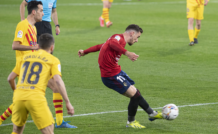 Kike Barja ha tenido una gran ocasión en la primera mitad (Jagoba MANTEROLA / FOKU)