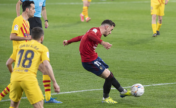 Kike Barja ha tenido una gran ocasión en la primera mitad (Jagoba MANTEROLA / FOKU)