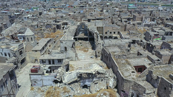 La iglesia de al-Tahira no sobrevivió a la batalla final en la ciudad. (Ricardo GARCÍA VILANOVA)