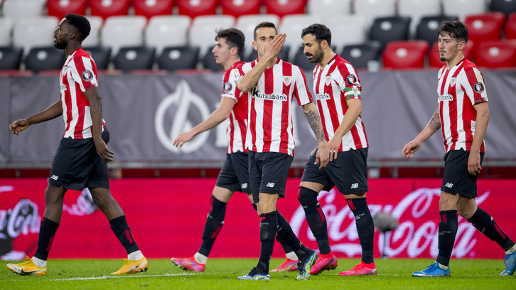 Berenguer celebra el tanto de la victoria ante el Granada. (@AthleticClub)