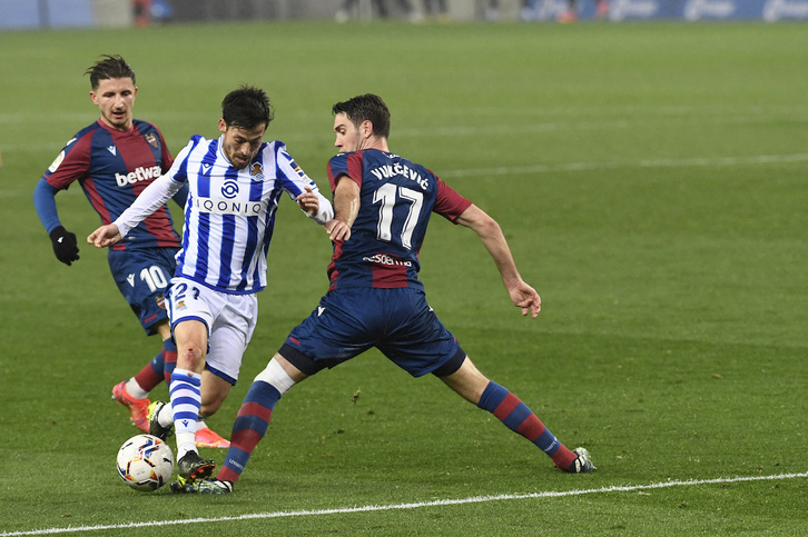 La recuperación de David Silva ha sido clave para sumar trece puntos en los últimos cinco partidos. (Gorka RUBIO/FOKU)
