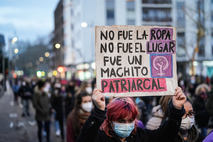 Manifestación contra la violencia machista en Gasteiz. (Endika PORTILLO | FOKU)