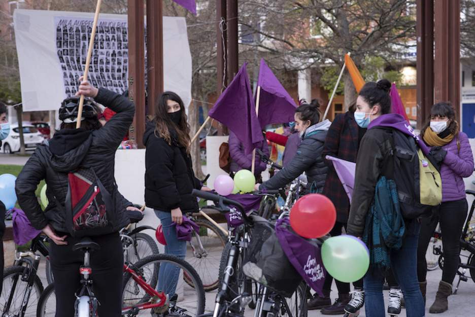 Partehartzaile gazteak Iruñean. (Iñigo URIZ | FOKU)