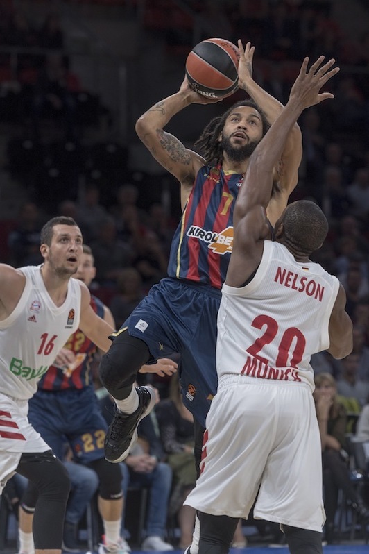 Pierria Henry, susperviviente del 93-60 con el que el Baskonia vapuleó al Bayern en la pasada temporada. (Juanan RUIZ / FOKU)