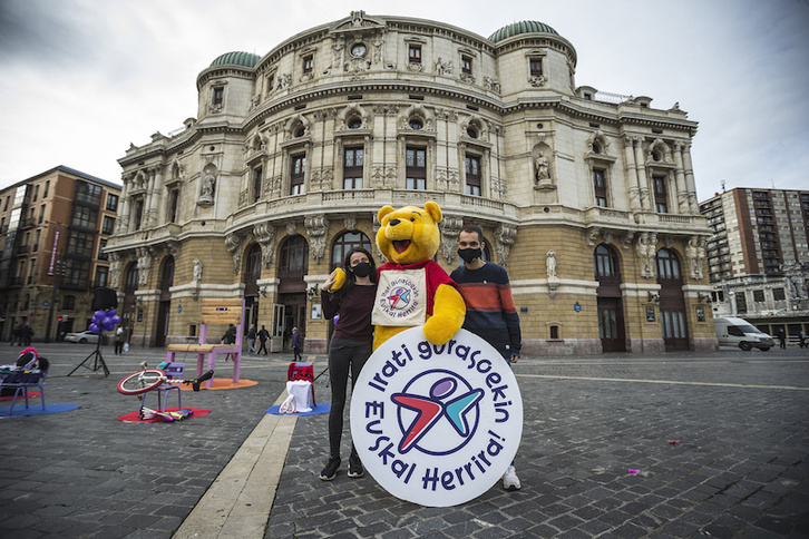 Movilización de Irati Gurasoekin Euskal Herrira en Bilbo. (Aritz LOIOLA | FOKU)