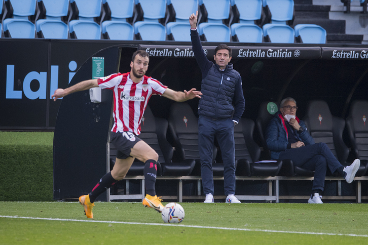 Marcelino en el partido ante el Celta en Vigo. (@AthleticClub)