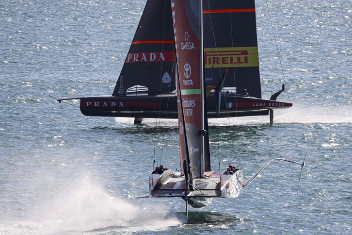 Duel between two boats during tenth and final stages of finals.  (AFP)