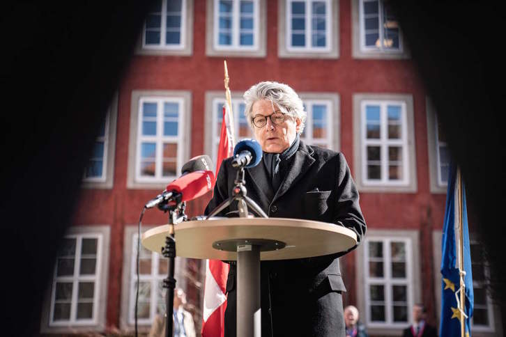 El comisario europeo del Mercado Interior, Thierry Breton. (EMIL HELMS / AFP)