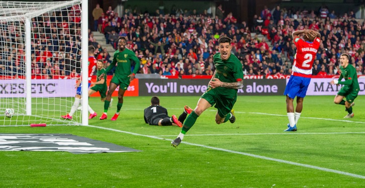 Yuri marcó el gol que clasificó al Athletic para la final en Granada. (@AthleticClub)