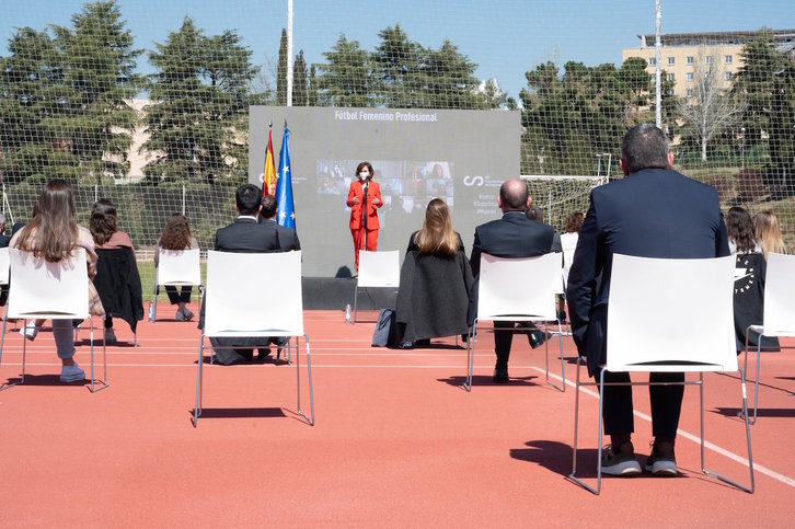La vicepresidenta primera del Gobierno de Madrid, Carmen Calvo, también ha participado en el acto. (CSD)