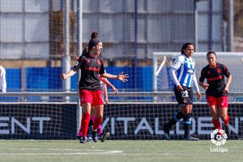 Itxaso Uriarte celebra el gol que inauguraba el marcador. (LaLiga)