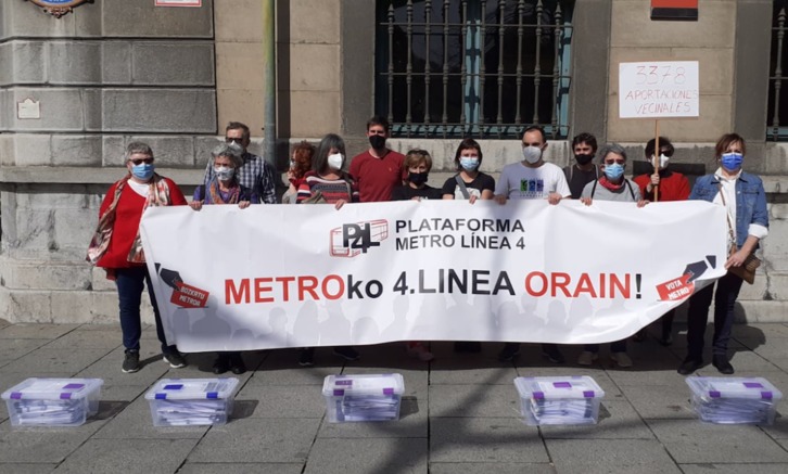 Rueda de prensa de la plataforma Metro Línea 4.