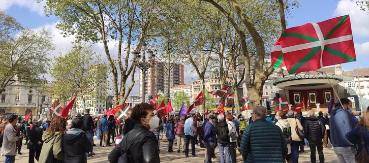 Bilboko Areatzako ekitaldiko une bat. (NAIZ)