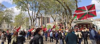 Bilboko Areatzako ekitaldiko une bat. (NAIZ)