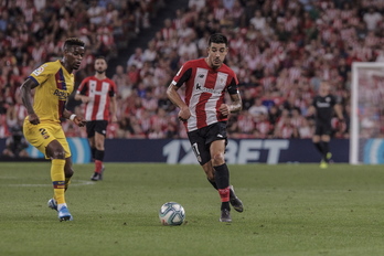 Debido a sus respectivas lesiones musculares, peligra el concurso de Yeray y Yuri para la próxima final copera del día 17. (Aritz LOIOLA)