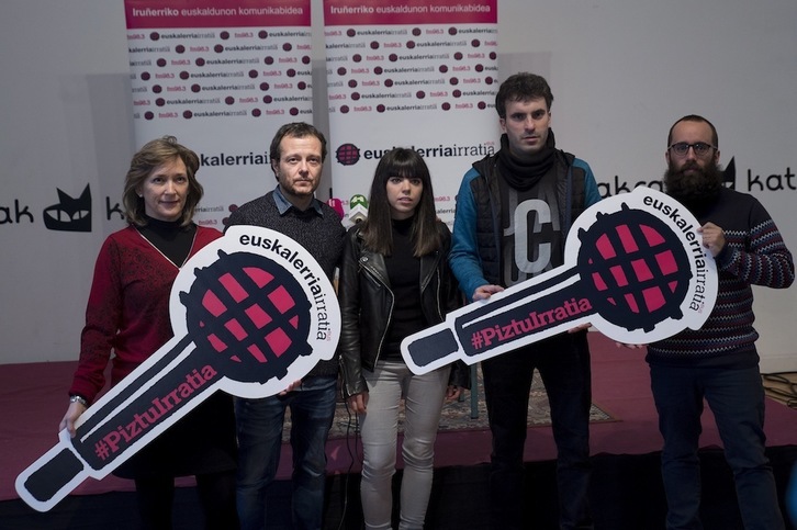 Euskalerria Irratia es uno de los medios euskaldunes afectados por el boicot publicitario del Ayuntamiento de Iruñea. (Iñigo URIZ | FOKU)