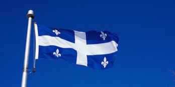 Bandera de Quebec, territorio francófono bajo soberanía canadiense. (Getty images)