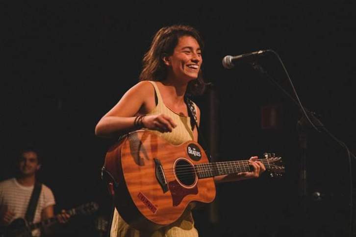 Idoia Asurmendi, durante un concierto en Aramaio. (Idoia Asurmendia)