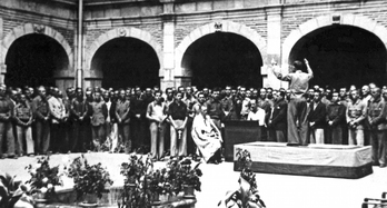 El antiguo convento, cuando era centro de prisión franquista.