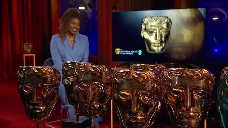 Estas máscaras doradas son los galardones que se reparten en la gala de la Academia del Cine Británica. (Bafta | AFP)