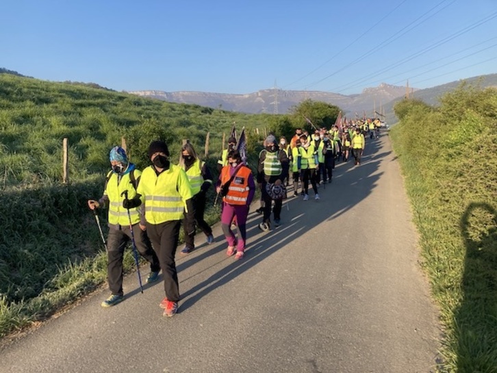 Marcha de los trabajadores de Tubacex. (FOKU)