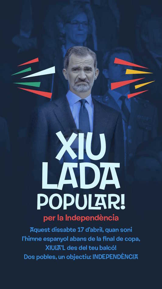 Cartel para promover la pitada popular en la final de Copa de este sábado. (PLATAFORMA PRO SELECCIONS)