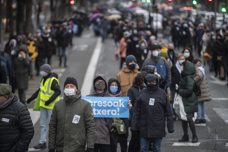 Movilización en Donostia por la repatriación. (Jon URBE | FOKU)