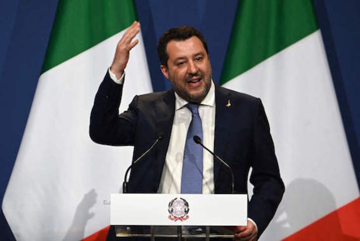 Matteo Salvini, en una imagen de archivo. (Attila KISBENEDEK / AFP)