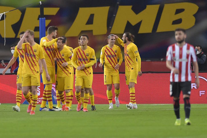 Con el 1-0 llegó el derrumbe. Unai López, impotente. (Cristina QUICLER | AFP)