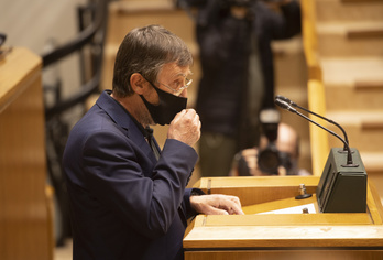 El parlamentario del PNV Luis Javier Telleria ha defendido la proposición de ley. (Raul BOGAJO/FOKU)