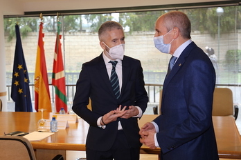 Según el Departamento de Seguridad, el consejero Josu Erkoreka le comentó al ministro Fernándo Grande Marlaska que los controles deben ser comunicados