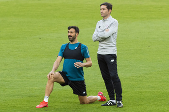 Marcelino tendrá que volver a echar mano de balenziaga en ausencia de Yuri. (Monika DEL VALLE/FOKU)