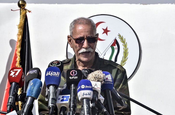 El presidente de la RASD y secretario general del Frente Polisario, Brahim Ghali. (Ryad KRMADI/AFP) 