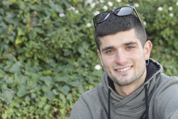 Asier Martínez ha tenido una tarde antológica en Larrabide. (Idoia ZABALETA/FOKU)