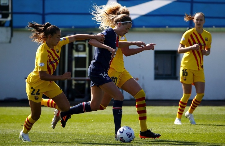 Irene Paredesen kexuei jaramon eginda, VAR sistema erabiliko du Emakumeen Txapeldunen Ligak kanporaketa zuzen guztietan. (STEFANO RELLANDINI / AFP PHOTO)