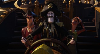 El pirata creado por el noruego Terje Formoe, en su barco Den Sorte Dame. (NAIZ)